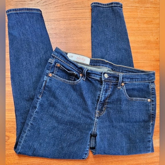💙 GAP True Skinny Mid Rise Jeans Size 32/14 Regular - Picture 3 of 7